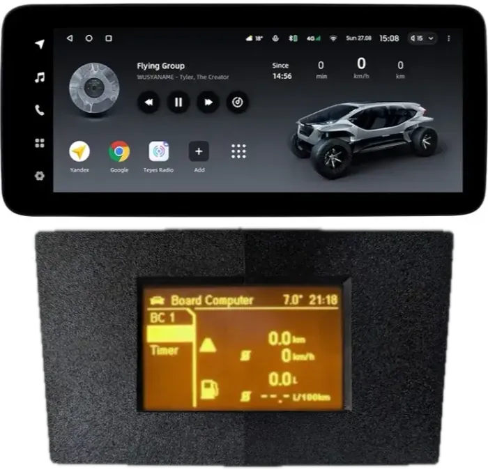Магнитола для Opel Astra H (перенос БК вниз, 9 черная) - Teyes LUX ONE ROUND монитор 12.3" 2K QLED на Android 10, CarPlay, 4G SIM-слот