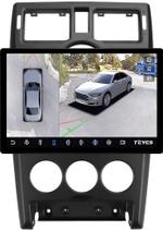Магнитола для Lada Priora 2007-2013 (рамка черная тип 1) - Teyes CC3-2K-360 монитор 13" 2K QLED на Android 10, Быстрая, CarPlay, 4G SIM-слот, 4 камеры в комплекте