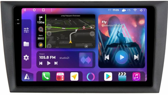Магнитола для Volkswagen Golf 6 2008-2013 - FarCar BM3242M-2K монитор 9.5" 2K QLED на Android 14, Быстрая, CarPlay, 4G SIM-слот