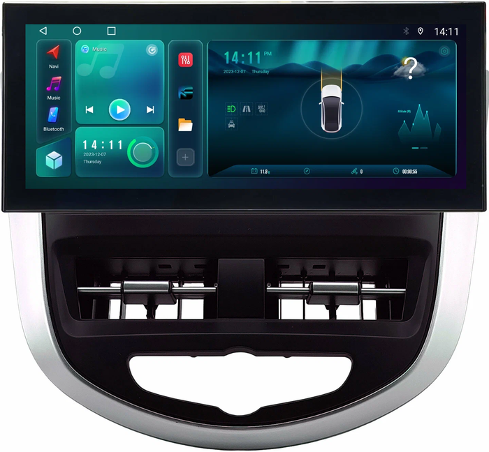 Магнитола для Hyundai Solaris, Accent 4 2010-2019 (тип 2)- Kuberg монитор 12.5" в стиле LEXUS на Android 12, Быстрая, CarPlay, 4G SIM-слот