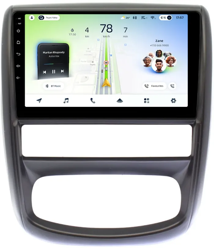 Магнитола для Renault Duster 1 2010-2015, Nissan Terrano 2014+ - Teyes CC4L-DTS монитор 9" IPS на Android 14, Быстрая, Snapdragon 662, CarPlay, 4G SIM-слот