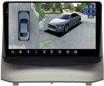 Магнитола для Ford Fiesta MK6 2012-2018 (голубой БК, рамка тип 1) - FarCar BX3250M-360 монитор 9.5" 2K QLED на Android 13, Быстрая, CarPlay, 4G SIM-слот, 4 камеры в комплекте