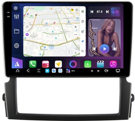 Магнитола для KIA Sorento 1 2006-2011 - FarCar XXL3063M монитор 9.5" 2K QLED на Android 14, TS20, 8+256Гб, CarPlay, 4G SIM-слот