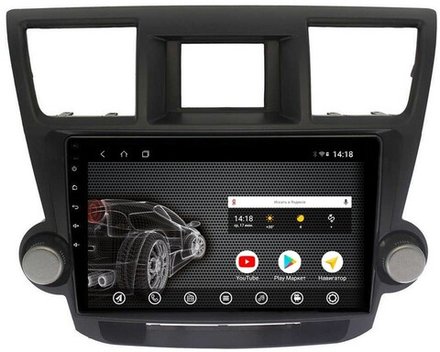 Магнитола для Toyota Highlander 2 2007-2013 XU40 - AK355R10-MTK Android 10, 8-ядер, 2Гб-32Гб (крутилки декоративные)