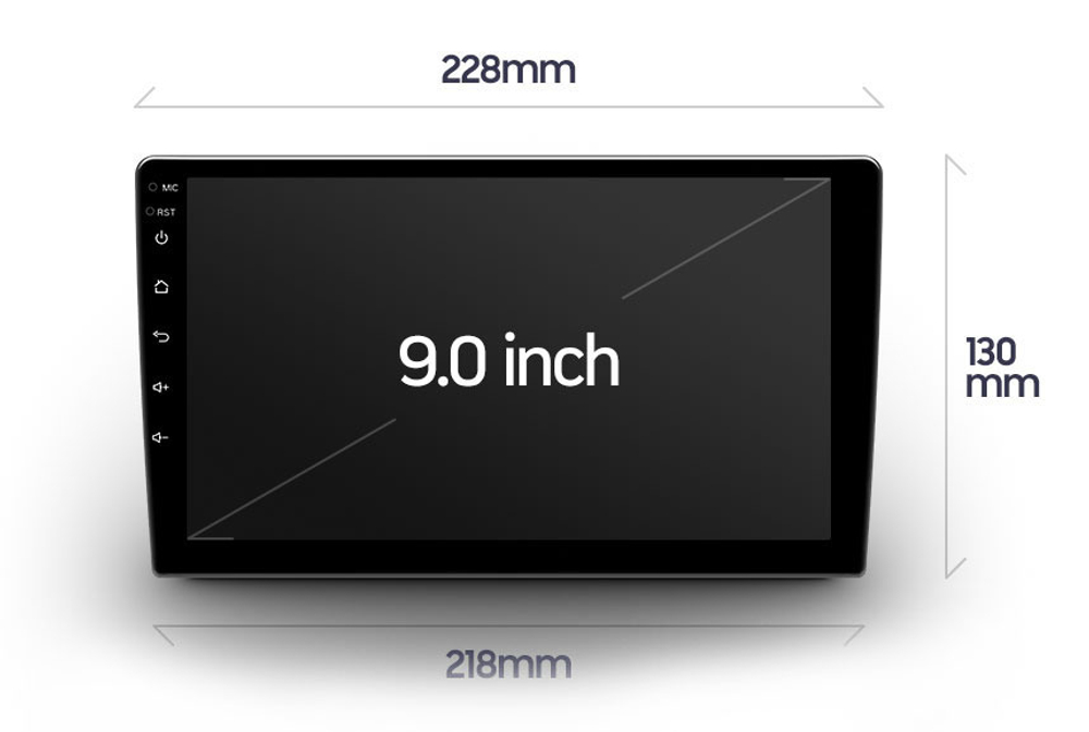 Магнитола в 9" рамку с экраном 9" - ZX414R9-7862 Android 10, ТОП процессор, SIM-слот