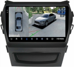 Магнитола для Hyundai Santa Fe 3 2012-2018 (климат на ШГУ) - Teyes CC3-2K-360 монитор 9.5" 2K QLED на Android 10, 6Гб+128Гб, CarPlay, 4G SIM-слот, 4 камеры в комплекте