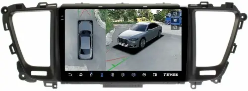 Магнитола для KIA Carnival 3 2014-2020 (большая рамка) - Teyes CC3-2K-360 на Android 10, 2K QLED, 6Гб+128Гб, CarPlay, 4G SIM-слот, 4 камеры в комплекте