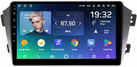 Магнитола для Geely Emgrand X7 2013-2018 - Teyes CC2 PLUS монитор 9" QLED на Android 10, ТОП процессор, 4Гб+64Гб, 4G SIM-слот