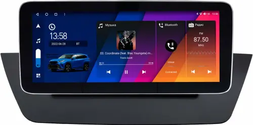 Магнитола для BMW X1 (E84) 2009-2014 - Canbox H-Line 3100 монитор 12.3" QLED в стиле MERCEDES на Android 10, ТОП-процессор, CarPlay, 4G SIM-слот