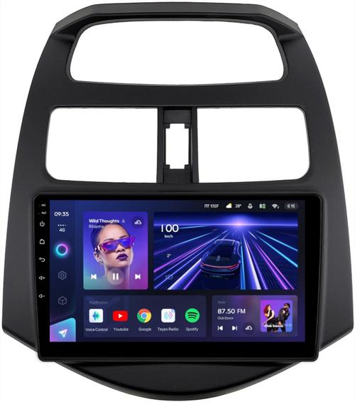 Магнитола для Chevrolet Spark M300 2009-2022, Ravon R2 (рамка матовая) - Teyes CC3 монитор 9" QLED на Android 10, ТОП процессор, 4Гб+32Гб, CarPlay, 4G SIM-слот