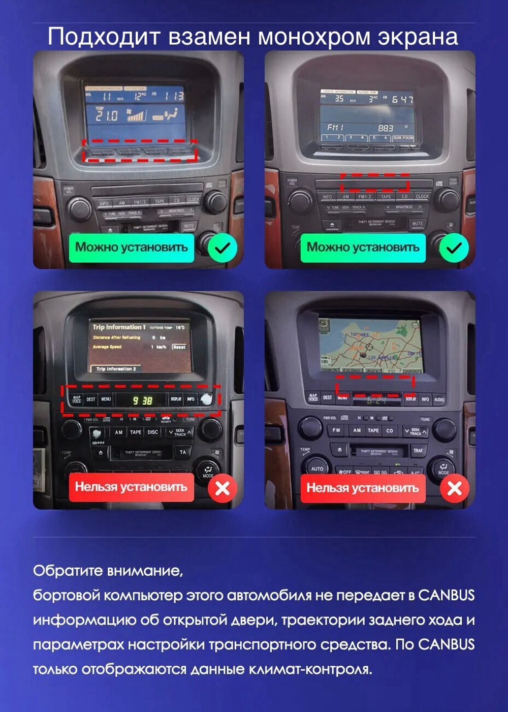 Магнитола для Lexus RX300 U10, Toyota Harrier 1 1997-2003 (ШГУ монохром) - Teyes CC4-PRO монитор 9.5" 2K QLED на Android 13, Snapdragon 778G, ИИ, CarPlay, DSP, 4G SIM-слот