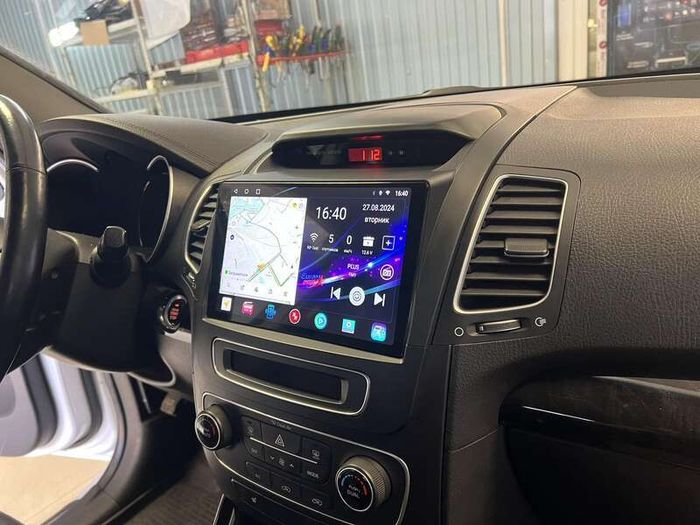 Магнитола для KIA Sorento 2 XM 2012-2020 (отдельный экран климата, без штатной КЗВ) - FarCar BM224NM-2K монитор 9.5" 2K QLED на Android 14, TS10, 4+32Гб, CarPlay, 4G SIM-слот