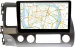 Магнитола для Honda Civic 2005-2012 (левый руль, рамка 10)- Vaycar VA20-0044-2K на Android 13, 8-ядер, 2K QLED, ТОП процессор, CarPlay,4G SIM-слот