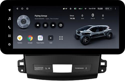 Магнитола для Mitsubishi Outlander XL, Peugeot 4007, Citroen C-Crosser (Rockford, рамка гладкая) - Teyes LUX ONE ROUND монитор 12.3" 2K QLED на Android 10, Быстрая, CarPlay, 4G SIM-слот