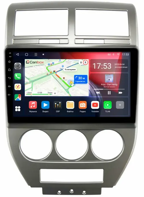 Магнитола для Jeep Compass 2006-2010 - Canbox 10-328 Android 10, 8-ядер, SIM-слот