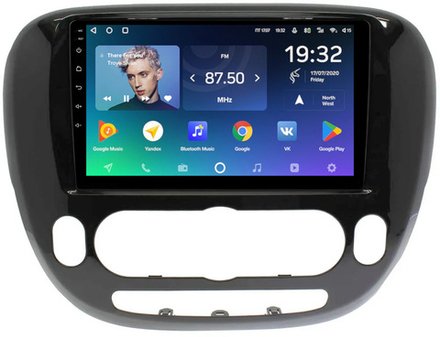 Магнитола для KIA Soul 2 2014-2019 (кондиционер, рамка глянцевая) - Teyes CC2 PLUS Android 10, ТОП процессор, 4-64, SIM-слот