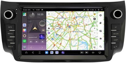Магнитола для Nissan Sentra/Sylphy B17 2012-2023, Tiida 2015 - Kuberg (кнопки) QLed, Android 13, TS20, CarPlay, SIM-слот