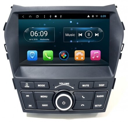 Магнитола для Hyundai Santa Fe 2012-2018 ( без отдельного экрана климата) - Kuberg KR-9235-S10 Android 10, ТОП Процессор, 4ГБ-64ГБ, SIM-слот