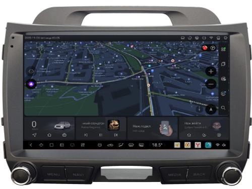 Магнитола для KIA Sportage 2010-2016 (низкая комплектация) - Kuberg SF-9735-1 (рамка 9") QLed+2K, Android 13, UIS7870 (DUDU7), CarPlay, SIM-слот