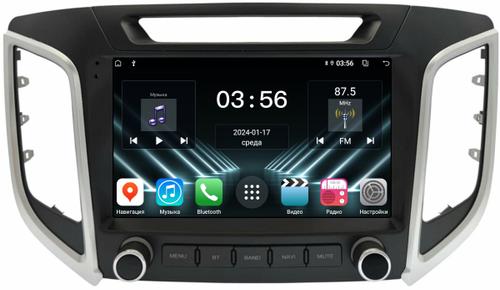 Магнитола для Hyundai Creta 1 2016-2021 (без штатной КЗВ, рамка с крутилками) - FarCar DX9-8004K монитор 9.5" IPS на Android 13, 4+64Гб, CarPlay