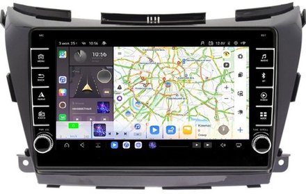 Магнитола для Nissan Murano 2016-2022 (поддержка Bose и 360) - Kuberg EW-1663 (кнопки и крутилки) Android 13, TS20, 6+128Гб, CarPlay, 4G SIM-слот