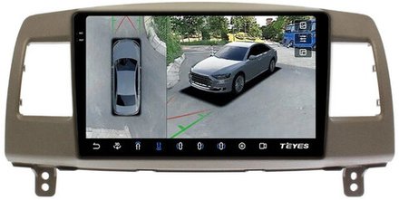 Магнитола для Toyota Mark II 110 2000-2004 (наверх, климат на ШГУ) - Teyes CC3-2K-360 монитор 9.5" 2K QLED на Android 10, 6Гб+128Гб, CarPlay, 4G SIM-слот, 4 камеры в комплекте