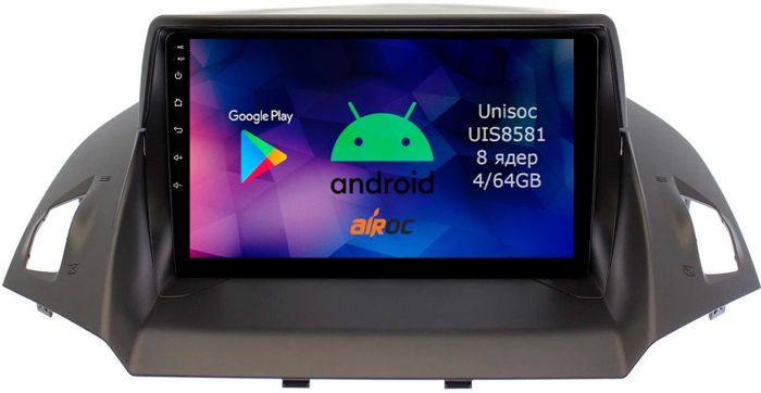 Магнитола для Ford Kuga 2011-2019 (рамка без зазоров) - Airok RM-1716 Android 12, SIM-слот