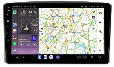 Магнитола для Toyota Land Cruiser 100 1998-2002 (три крутилки климата) - Kuberg QLed, Android 13, TS20, CarPlay, SIM-слот