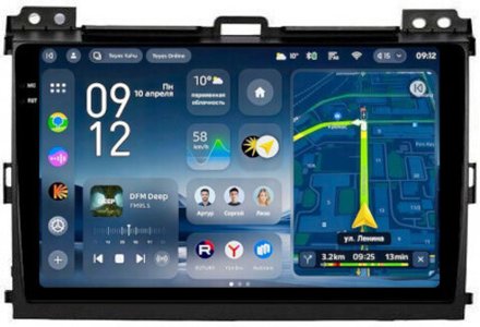 Магнитола для Toyota Land Cruiser Prado 120, Lexus GX470 (экран климата внизу) - Teyes CC4-PRO монитор 9.5" 2K QLED на Android 13, Snapdragon 778G, ИИ, CarPlay, DSP, 4G SIM-слот