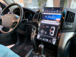 Магнитола для Toyota Land Cruiser 200 2007-2015 (со штат. камерой или 360) - Kuberg ZF-1816-GE монитор 16" в стиле "Тесла" на Android 13, 8/128Гб, CarPlay, 4G SIM-слот