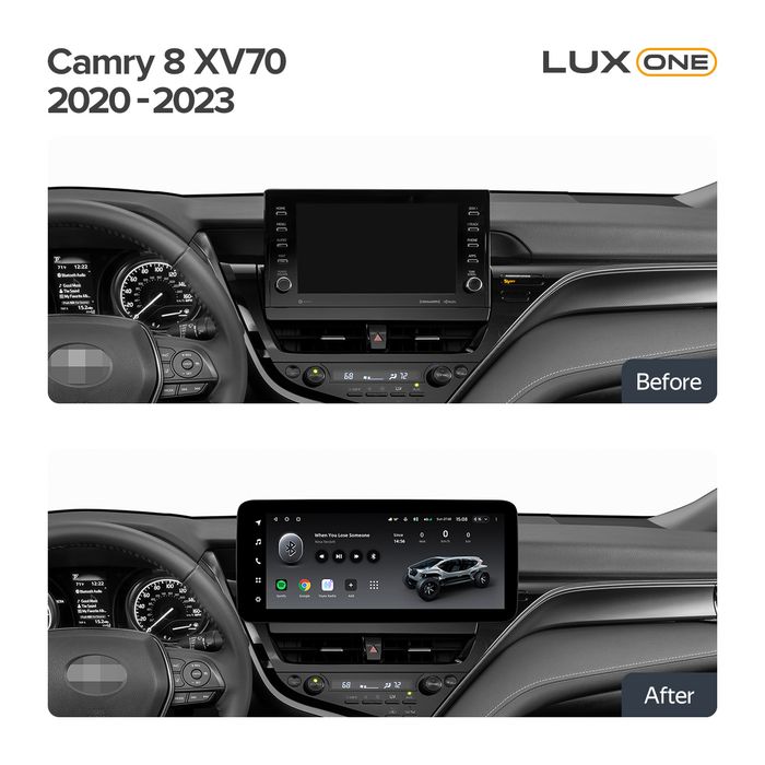 Магнитола для Toyota Camry 70/75 2021-2023 (РФ, Евро, Китай) - Teyes LUX ONE 360 монитор 12.3", Android 10, CarPlay, 4G SIM-слот, 6/128 ГБ, 4 камеры в комплекте