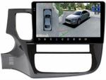 Магнитола для Mitsubishi Outlander 3 2012-2022 (левый руль) - FarCar BX10-360-7163 монитор 10.36" 2K QLED на Android 13, Быстрая, CarPlay, 4G SIM-слот, 4 камеры в комплекте