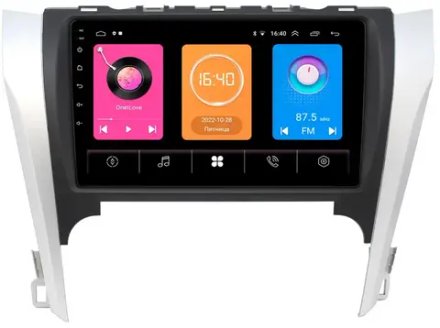 Магнитола для Toyota Camry 50 2011-2014 (рамка серебристо-черная под 9") -  GT9-3103 на Android 10, 2ГБ-16ГБ