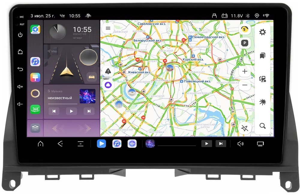 Магнитола для Mercedes-Benz C-класс W204 2007-2011 - Kuberg OL-9947 QLed, Android 13, TS20, CarPlay, SIM-слот