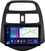 Магнитола для Chevrolet Spark M300 2009-2022, Ravon R2 (рамка матовая) - Teyes CC3-2K монитор 9.5" 2K QLED на Android 10, Быстрая, CarPlay, 4G SIM-слот