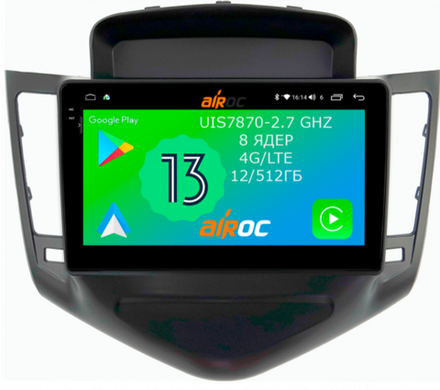Магнитола для Chevrolet Cruze 2009-2012 - Airoc 2K AU-1308 Android 13, TS20, 12/512Гб, SIM-слот