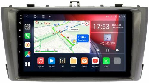 Магнитола для Toyota Avensis 2008-2015 (рамка серая) - CanBox 9-3017 Android 10, 8-ядер, SIM-слот