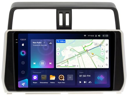 Магнитола для Toyota Land Cruiser Prado 150 2017-2023 - Teyes CC3-2K QLed Android 10, ТОП процессор, SIM-слот, CarPlay
