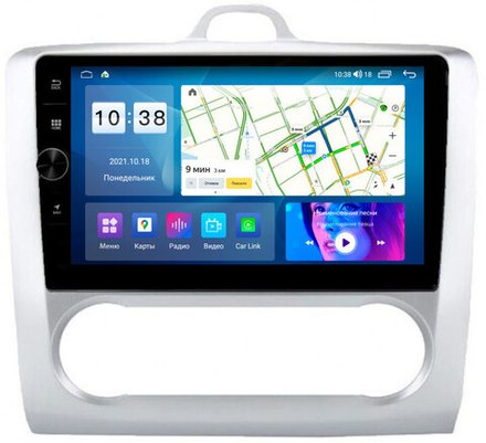 Магнитола для Ford Focus 2 2004-2011 (климат) - Parafar PF696FHDAV на Android 13, 8-ядер, 2Гб+32Гб, CarPlay, 4G SIM-слот