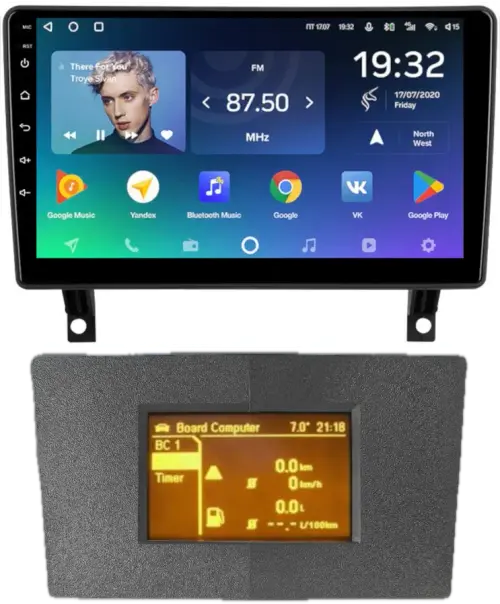 Магнитола для Opel Antara 2006-2015 (перенос БК вниз, серая) - Teyes CC2 PLUS Android 10, ТОП процессор, 4-64, SIM-слот
