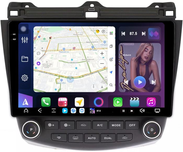 Магнитола для Honda Accord 7 2003-2008 - FarCar GX3222M монитор 10.36" 2K QLED на Android 14, TS20, 6+128Гб, CarPlay, 4G SIM-слот