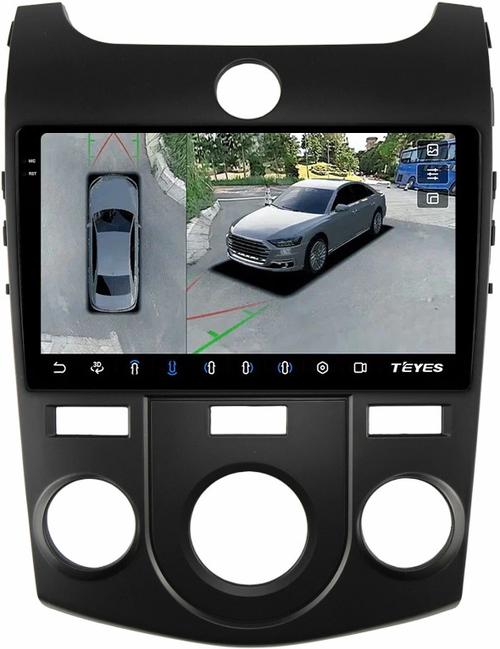 Магнитола для KIA Cerato 2 2008-2013 (кондиционер, рамка черная) - Teyes CC3-2K-360 на Android 10, 2K QLED, 6Гб+128Гб, CarPlay, 4G SIM-слот, 4 камеры в комплекте