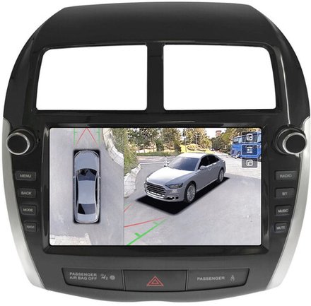 Магнитола для Mitsubishi ASX 2010-2016, Peugeot 4008, Citroen C4 Aircross (рамка с крутилками и кнопками) - Teyes CC3-2K-360 на Android 10, 2K QLED, 6Гб+128Гб, CarPlay, 4G SIM-слот, 4 камеры в комплекте