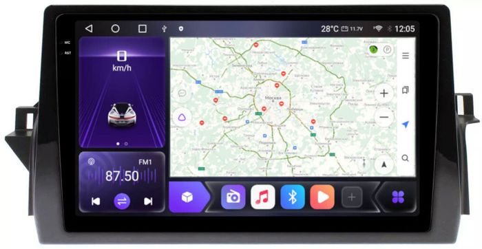 Магнитола для Toyota Camry 70 (75) 2021-2023 (любая комплектация) - Kuberg SF-1420-ABCDE QLed+2K, Android 12, ТОП процессор, CarPlay, 4G SIM-слот