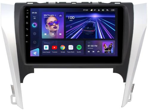 Магнитола для Toyota Camry 50 2011-2014 (рамка серебристо-черная 9) - Teyes CC3 Android 10, ТОП процессор, 4/32 Гб, CarPlay, SIM-слот