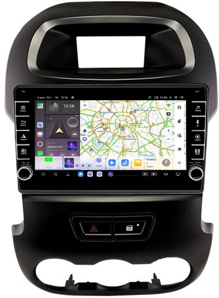Магнитола для Ford Ranger 2011-2015 - Kuberg OL-9204 (кнопки и крутилки) Android 13, Быстрая, CarPlay, 4G SIM-слот