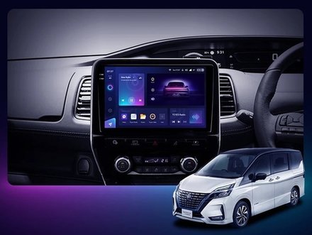 Магнитола для Nissan Serena C27 2019-2022 (рестайлинг) - FarCar BM10-2K-9544 монитор 10.36" 2K QLED на Android 14, TS10, 4+32Гб, CarPlay, 4G SIM-слот