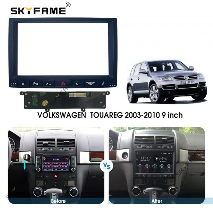 Магнитола для Volkswagen Touareg 2002-2010 - Kuberg SF-9306 QLed, Android 12, Быстрая, CarPlay, 4G SIM-слот