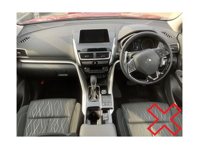 Комплект рамки с разъёмами 9" Mitsubishi Eclipse Cross 2017-2024 (206х105мм ШГУ под козырьком)