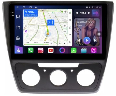 Магнитола для Skoda Yeti 2009-2018 (кондиционер) - FarCar 1225M монитор 10.36" QLED на Android 14, TS18, CarPlay, 4G SIM-слот